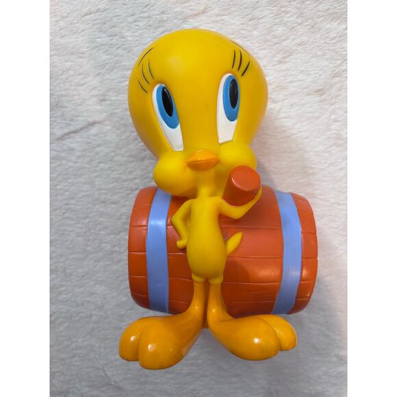 VINTAGE Tweety Bird barrel coin bank from 1997 Collectible! - Picture 2 of 9